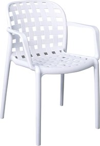 DENON Πολυθρόνα Στοιβαζόμενη PP-UV  Άσπρο   1τμχ