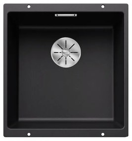 Blanco Subline-U 400-U Black SILGRANIT™ PuraDur™ Γρανιτένιος Νεροχύτης Υποκαθήμενος με 1 Γούρνα 43x46 cm