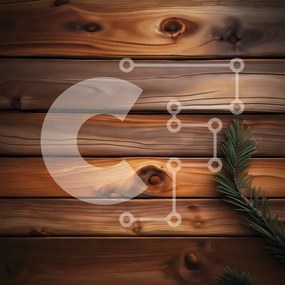 Intra Συλλεκτικό Ξύλινο Παζλ Plywood  4mm - Ρουστίκ ξύλινο φόντο με φυσικά στοιχεία πεύκου Σε Ξύλινο Κουτί - Διαστάσεις: 10x10 cm – 25 κομμάτια