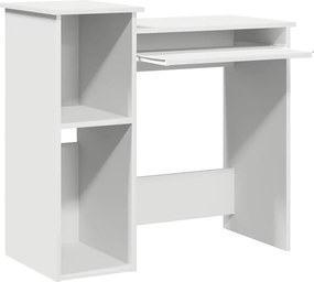 Γραφείο vidaXL με ράφια Λευκό 84x40x78 cm Κατασκευασμένο ξύλο