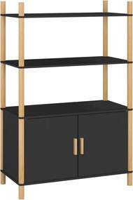 vidaXL Ντουλάπι Μαύρο 80 x 40 x 121 εκ. από Επεξεργασμένο Ξύλο