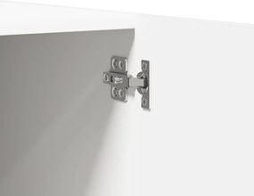 vidaXL Ντουλάπα Λευκή 80 x 52 x 180 εκ. από Επεξ. Ξύλο
