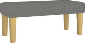 vidaXL Κρεβάτι Boxspring με Στρώμα Σκούρο Γκρι 90x200 εκ. Υφασμάτινο