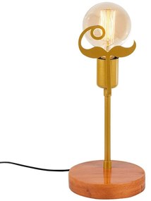 Φωτιστικό Επιτραπέζιο Beami 536NTD3110 15x15x35cm 1xE27 40W Walnut-Gold Opviq