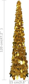 vidaXL Τεχνητά χριστουγεννιάτικα δέντρα PET Gold