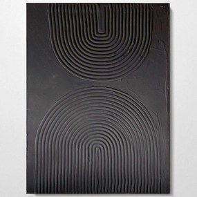 Πίνακας Καμβάς 3D 112RGN1102 70x100cm Black Wallity Κάθετοι Ξύλο, Καμβάς