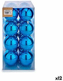 Σετ Χριστουγεννιάτικες Μπάλες Krist+ Μπλε Πλαστική ύλη (12 Μονάδες)