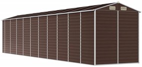 vidaXL Αποθήκη Κήπου Καφέ 191x895x198 εκ. Γαλβανισμένο Ατσάλι