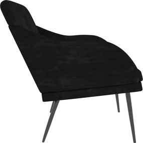 vidaXL Πάγκος Μαύρος 110x76x80 εκ. Βελούδινος