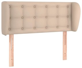 Κεφαλάρι με Πτερύγια Καπουτσίνο 93x23x78/88 εκ. Συνθετικό Δέρμα - Καφέ