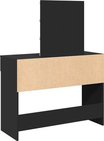 vidaXL Μπουντουάρ με LED Μαύρο 100x40x130 εκ.