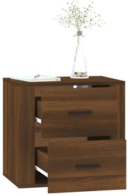 vidaXL Κομοδίνο Επιτοίχιο Καφέ Δρυς 50x36x47 εκ.