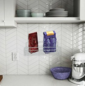 Επιτοίχιο Ράφι Κουζίνας και Μπάνιου 27x10x7cm Άσπρο ή Μαύρο - Άσπρο