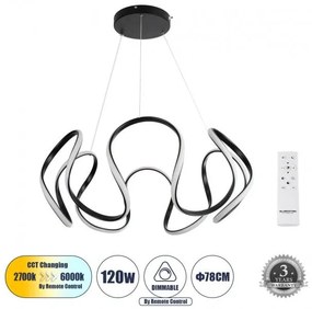 Κρεμαστό Φωτιστικό Οροφής LED 120W 13440lm TARANTULA Globostar 61394 Μαύρο