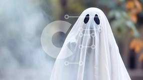 Intra Συλλεκτικό Ξύλινο Παζλ Plywood  4mm - Κοστούμι White Ghost που στέκεται σε εξωτερικούς χώρους Σε Ξύλινο Κουτί - Διαστάσεις Puzzle: 10x10 cm – 25 κομμάτια