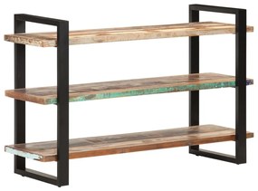 Ραφιέρα με 3 Ράφια 120 x 40 x 75 εκ. Μασίφ Ανακυκλωμένο Ξύλο - Πολύχρωμο