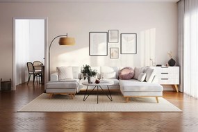 Γωνιακός Καναπές Seattle K121, Beige, 295x202x85cm, Πόδια: Ξύλο | Epipla1.gr