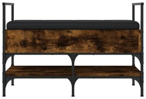 vidaXL Παπουτσοθήκη Καπνιστή Δρυς 85,5x42x57,5 εκ. Επεξεργασμένο Ξύλο