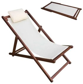 Σαιζ-Λόνγκ Acacia, Ύφ.Εκρού Water Repellent 58x104x72cm