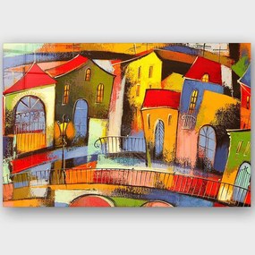 Πίνακας Γυάλινος 401MGN1252 60x40cm Multi Wallity Οριζόντιοι Glass