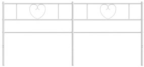 vidaXL Ανταλλακτικό κεφαλάρι Λευκό 193 εκ. Μεταλλικό