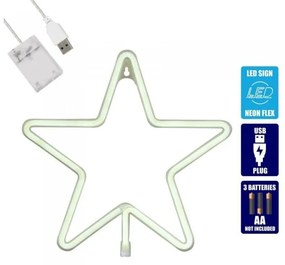 Διακοσμητικό Φωτιστικό Neon Led Ψυχρό Λευκό Star 78584 Globostar 78584 Λευκό