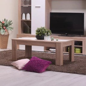 Τραπεζάκι σαλονιού MARENGO σε Sonoma - Opaque White 112x65x46εκ. 112x65x46 εκ.
