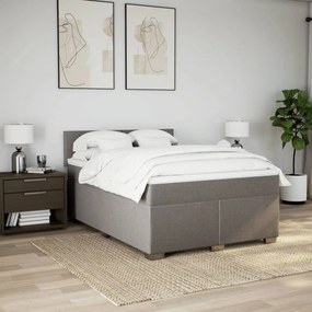 ΚΡΕΒΑΤΙ BOXSPRING ΜΕ ΣΤΡΩΜΑ TAUPE 160X200 ΕΚ. ΥΦΑΣΜΑΤΙΝΟ 3288236