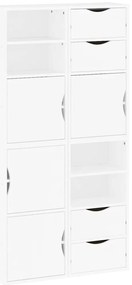 vidaXL Πλαϊνά ντουλάπια 4 τεμ. ODDA 40x24x79 εκ. από Μασίφ Ξύλο Πεύκου