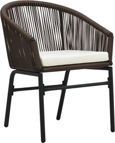 vidaXL Σετ Τραπεζαρίας Κήπου 5 Τεμαχίων Καφέ