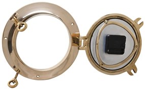 Ρολόι Τοίχου DKD Home Decor Κρυστάλλινο Χρυσό Vintage Ορείχαλκος (23 x 7 x 23 cm)