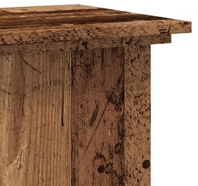 vidaXL Βάσεις Φυτών Όψη Παλαιού Ξύλου 33x33x80 εκ. Επεξ. Ξύλο