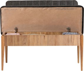 Αναπαυτικό Διθέσιο Κάθισμα Πεύκο Atlantic / Ανθρακί VINA 110x40x85