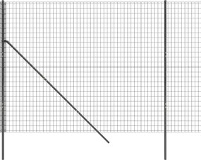vidaXL Συρματόπλεγμα Περίφραξης Ανθρακί 2,2x10 μ. Γαλβανισμένο Ατσάλι