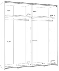 ΝΤΟΥΛΑΠΑ ΣΥΡΟΜΕΝΗ 2ΦΥΛΛΗ MEGAN HM2366.05 ΛΕΥΚΟ ΚΑΡΥΔΙ 170,3x61,2x190,5Υ εκ.