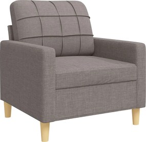 vidaXL Πολυθρόνες Σετ 4 Τεμαχίων Taupe από Ύφασμα με Υποπόδια