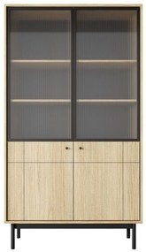 Βιτρίνα Japandi WT104 103x39x184cm Natural Dab Linea