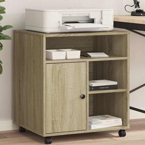 vidaXL Βάση Εκτυπωτή με Ρόδες Sonoma Δρυς 60x50x67 εκ.