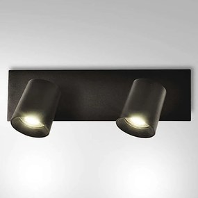 Φωτιστικό Τοίχου Modo 3451-82-101 30,5x9x11,2cm 2xGu10 35W Black Fabas Luce