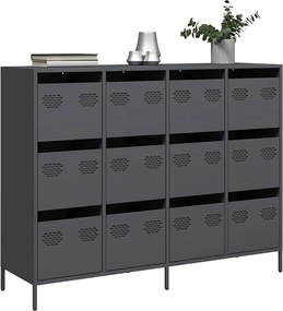 vidaXL Ντουλάπι Ανθρακί 135x39x103,5 εκ. από Χάλυβα Ψυχρής Έλασης