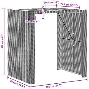 ΤΡΑΠΕΖΙ ΚΗΠΟΥ ΕΠΙΦΑΝΕΙΑ ΑΚΑΚΙΑΣ ΜΑΥΡΟ 105X80X110ΕΚ. ΣΥΝΘ. ΡΑΤΑΝ 368696