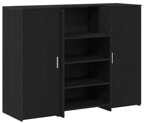 vidaXL Γραφείο υποδοχής Μαύρο Δρυς 135x50x103,5 εκ. Επεξεργασμένο Ξύλο