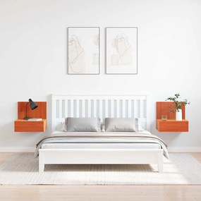 vidaXL Κομοδίνο 2 pcs Καφέ κεριού 42 x 32.5 x 40 εκ Μασίφ ξύλο πεύκου