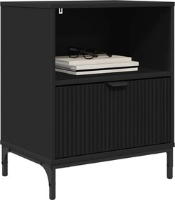 VidaXL Κομοδίνο 2 τεμ. Μαύρο 49 x 36 x 61 εκ Επεξεργασμένο ξύλο