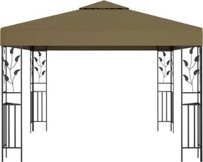 vidaXL Κιόσκι Taupe 3 x 3 μ. 180 γρ/μ²