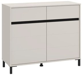 Μπουφές - Κομότα MARRON 106 2K2F2V Cashmere - Μαύρο 106x40x90εκ. 106x40x90 εκ.