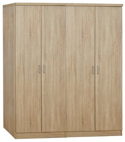 Ντουλάπα JENNA Τετράφυλλη Sonama 160x42x181 εκ. 160x42x181 εκ.