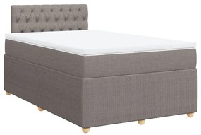 Κρεβάτι Boxspring με Στρώμα Taupe 120x200 εκ. Υφασμάτινο - Μπεζ-Γκρι