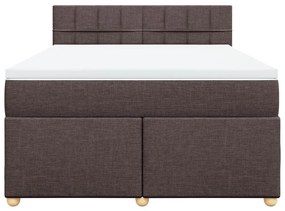 ΚΡΕΒΑΤΙ BOXSPRING ΜΕ ΣΤΡΩΜΑ ΣΚΟΥΡΟ ΚΑΦΕ 140X190 ΕΚ. ΥΦΑΣΜΑΤΙΝΟ 3286678