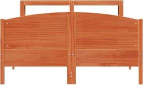 vidaXL Σκελετός Κρεβ. Χωρίς Στρώμα Καφέ Κεριού 150x200 εκ Μασίφ Πεύκο